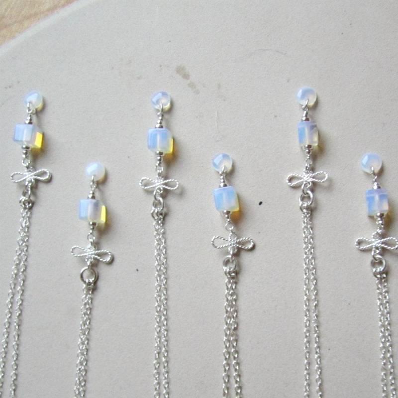 Opalith Halskette - Brautjungfern Schmuck Irisierender Edelstein Hochzeitsschmuck Sterling Silber Geschenke Irisierend Schleife Anhänger Opalith Halskette - Brautjungfern Schmuck Irisierender Edelstein Hochzeitsschmuck Sterling Silber Geschenke Irisierend Schleife Anhänger von jewelrybycarmal