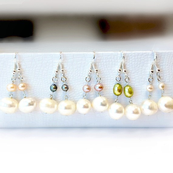 Perlen Ohrringe - Brautjungfern Geschenk Juni Geburtsstein Sterling Silber Schmuck Hochzeit Braut Geschenke Er-103-107 Perlen Ohrringe - Brautjungfern Geschenk Juni Geburtsstein Sterling Silber Schmuck Hochzeit Braut Geschenke Er-103-107 von jewelrybycarmal