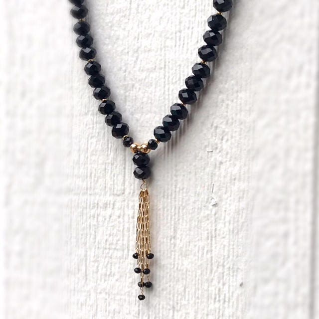 Schwarze Halskette - Quaste Schmuck Lang Statement Kristall Chunky Fashion -Trendy von jewelrybycarmal