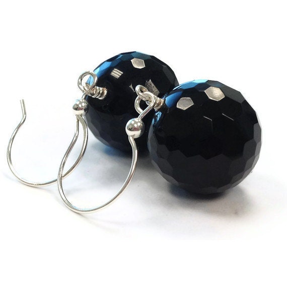Schwarze Ohrringe - Onyx Edelstein Schmuck Sterling Silber Brautjungfern Hochzeit Mode Er-150 151 Schwarze Ohrringe - Onyx Edelstein Schmuck Sterling Silber Brautjungfern Hochzeit Mode Er-150 151 von jewelrybycarmal