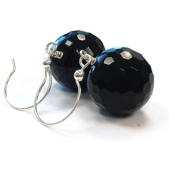 Schwarze Ohrringe - Onyx Edelstein Schmuck Sterling Silber Brautjungfern Hochzeit Mode Er-150 151 Schwarze Ohrringe - Onyx Edelstein Schmuck Sterling Silber Brautjungfern Hochzeit Mode Er-150 151 von jewelrybycarmal
