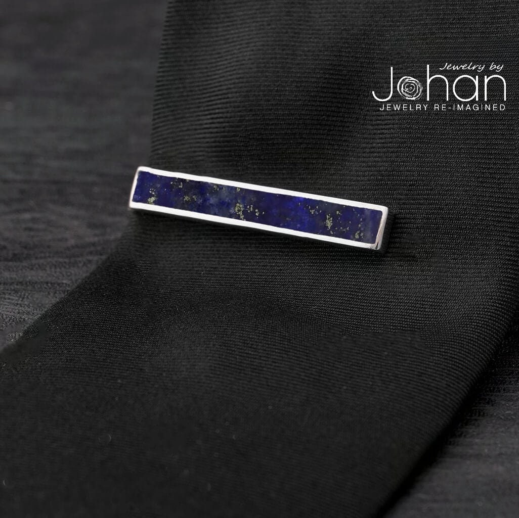 Blaue Lapis Lazuli Krawattenklammer Blaue Lapis Lazuli Krawattenklammer von jewelrybyjohan