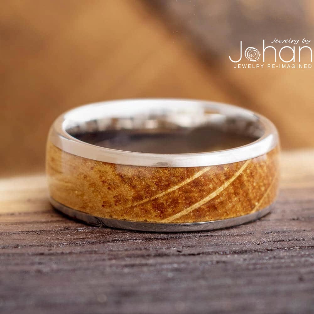 Whiskyfass Eichenholz Herren Titan Ehering, Vorrätig von jewelrybyjohan