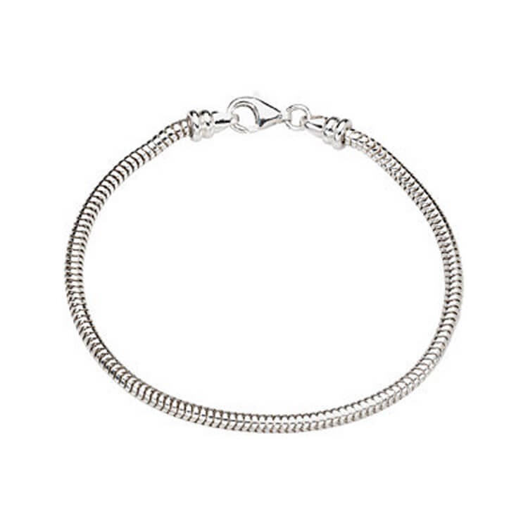 sterling Silber Charm Bead Armband, Wechselarmband Für Beads, Schlange Armband sterling Silber Charm Bead Armband, Wechselarmband Für Beads, Schlange Armband von jewelrybyjohan