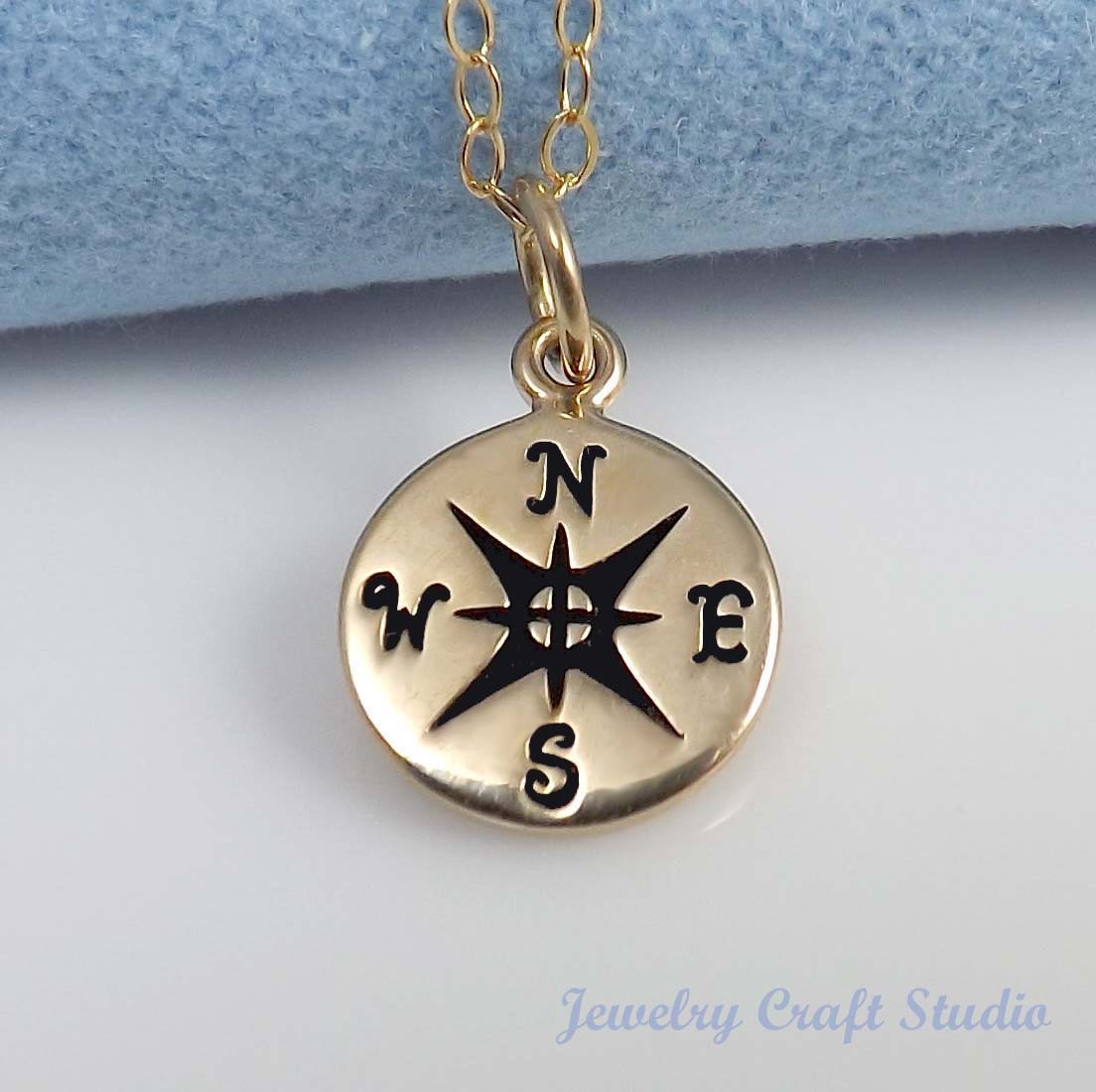 Kompass Anhänger Halskette, Freundschaft Abschlussgeschenk, , Valentinstag Geschenk von jewelrycraftstudio