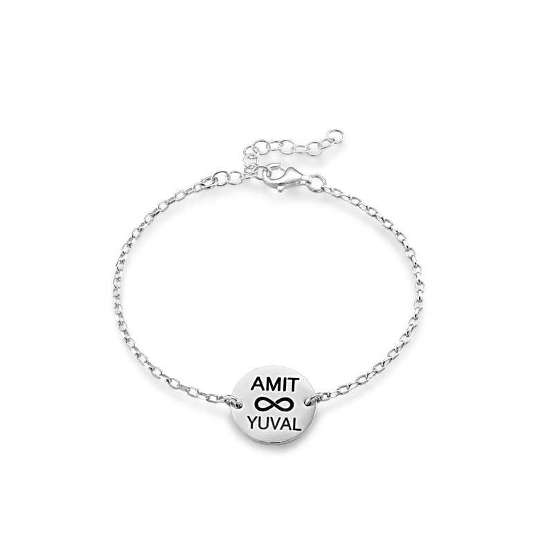 Personalisiertes Kreis Armband, Initial Disc Zarte Name Zierliche Münze Geschenk Für Frau Mutter Freundin Bff von jewelryforher2018