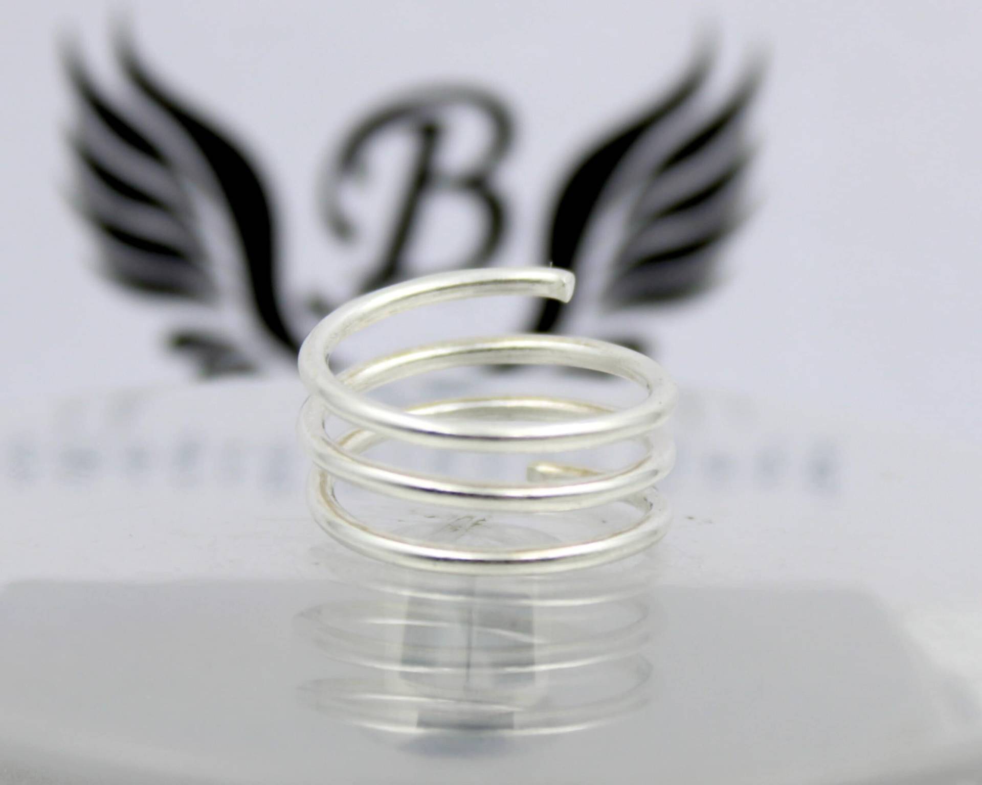 Spiralring Silber, 925 Sterling Wire Wrap Ring, Silberring, Spiralring, Verstellbar Handgemachter Schmuck Spiralring Silber, 925 Sterling Wire Wrap Ring, Silberring, Spiralring, Verstellbar Handgemachter Schmuck von jewelrysilverbulk
