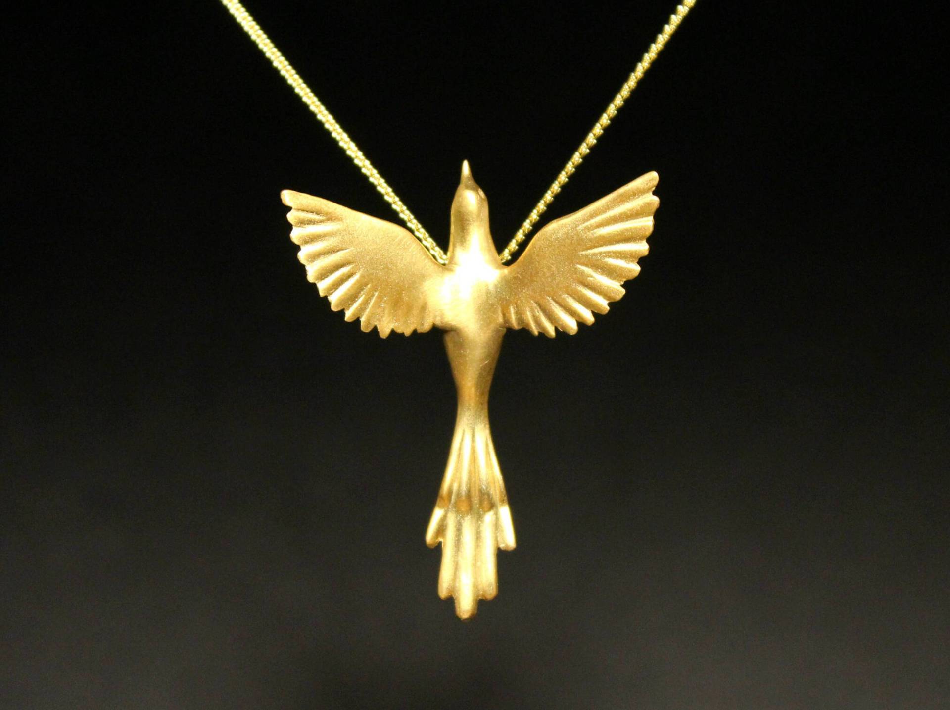 Phoenix Rising Halskette Zeitloses Symbol Der Erneuerung, Stärke, Wiedergeburt Und Widerstandsfähigkeit, Sterling Silber 925 Handgeschnitzt von jewelsculpts