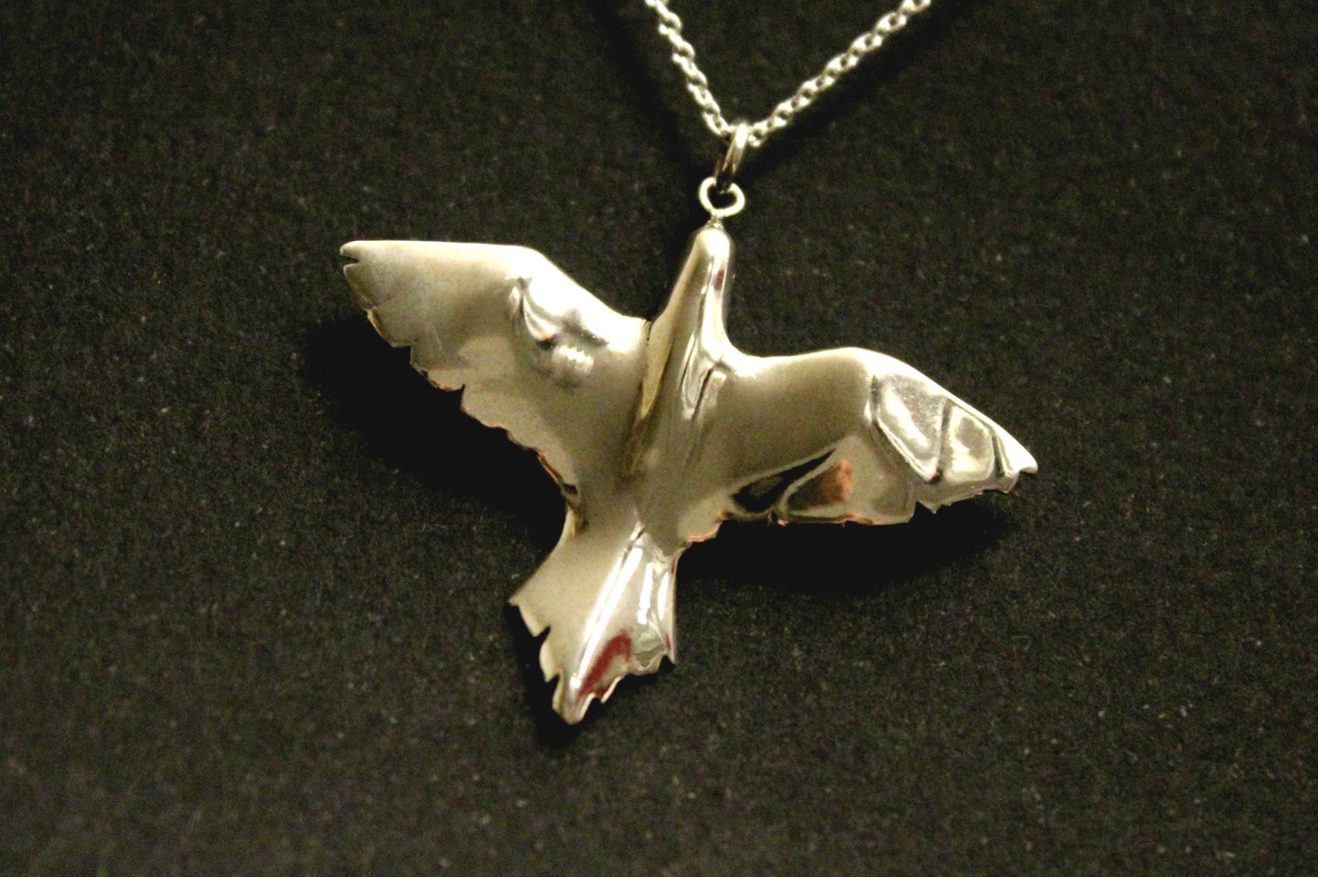 Taube Vogel Anhänger Halskette Symbol Des Friedens Und Der Liebe in Elegantem Schmuck, Handgemacht, Sterling Silber von jewelsculpts