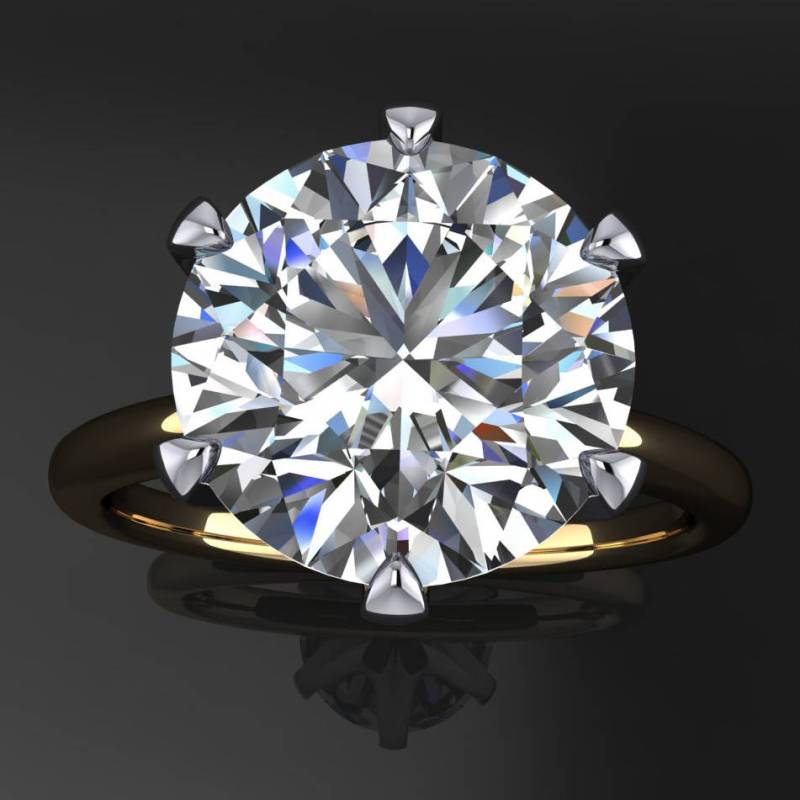 Cece Ring - 6 Karat Moissanit Verlobungsring, Ovaler Moissanitring, Zaya von jhollywooddesigns