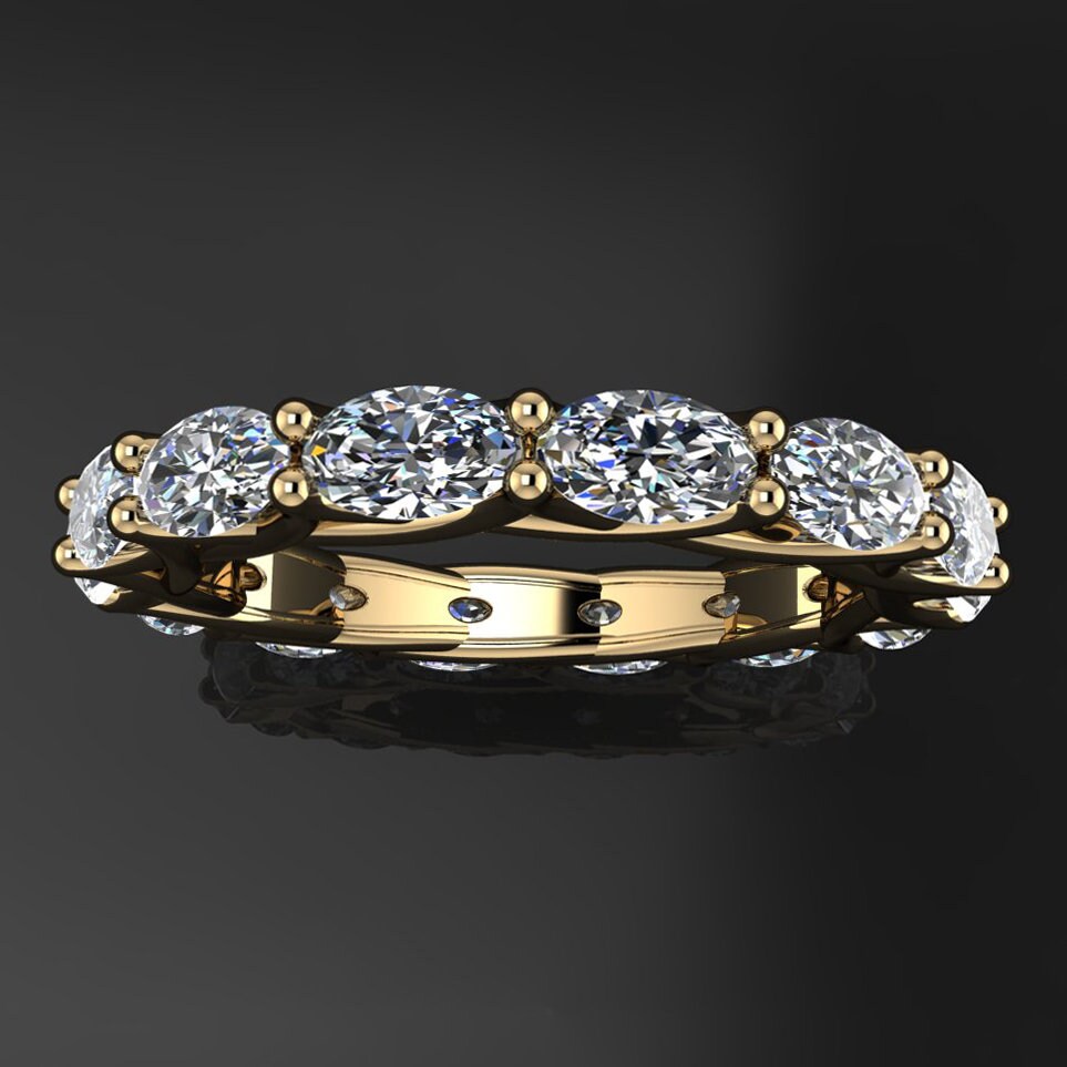 Moissanit Ring - Ovaler Eternity von jhollywooddesigns