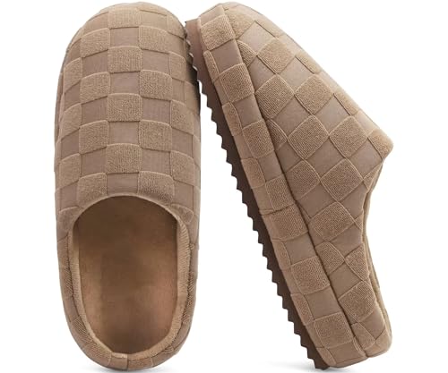 jiajiale Herren Warme Hausschuhe Gemütliches dickes Kissen Orthopädische Plantar Fasciitis Clog Hausschuhe Slip On Memory Foam Winter Bequem Home Schuhe Indoor Outdoor von jiajiale