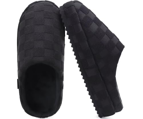 jiajiale Herren Warme Hausschuhe Gemütliches dickes Kissen Orthopädische Plantar Fasciitis Clog Hausschuhe Slip On Memory Foam Winter Bequem Home Schuhe Indoor Outdoor von jiajiale