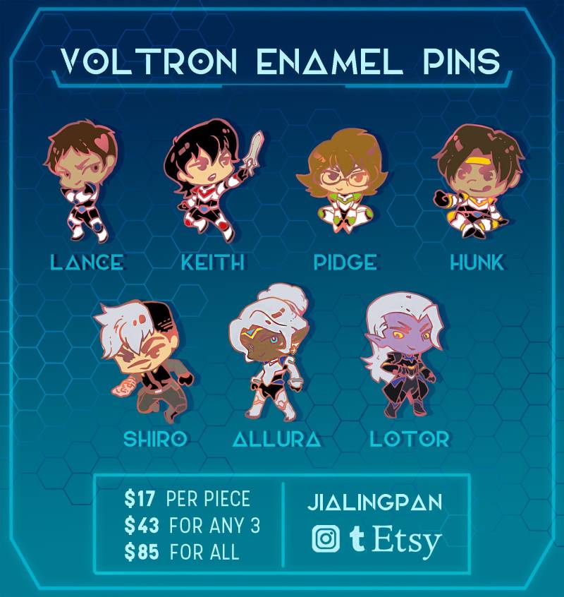 Voltron Legendäre Verteidiger Emaille Pins - Keith Shiro Allura Lotor Lance Hunk Pidge Voltron Legendäre Verteidiger Emaille Pins - Keith Shiro Allura Lotor Lance Hunk Pidge von jialingpan