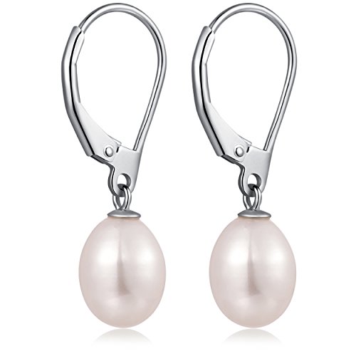 jiamiaoi Perlenohrringe Silber 925 Damen Ohrringe mit Perle Hängend Creolen mit Perlen Hängende Perlenohrringe Ohrringe Perlen Süßwasserperle 8mm Ohrringe mit Rückenschnalle jiamiaoi Perlenohrringe Silber 925 Damen Ohrringe mit Perle Hängend Creolen mit Perlen Hängende Perlenohrringe Ohrringe Perlen Süßwasserperle 8mm Ohrringe mit Rückenschnalle von jiamiaoi