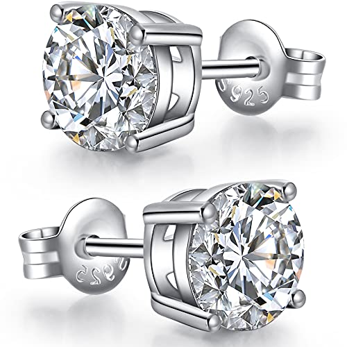 Ohrstecker Silber 925 Herren Diamant Ohrstecker Weißgold Silber Ohrringe Stecker Zirkonia Nickelfrei Ohrringe Damen Mens Silver Earrings 4mm Ohrstecker Silber 925 Herren Diamant Ohrstecker Weißgold Silber Ohrringe Stecker Zirkonia Nickelfrei Ohrringe Damen Mens Silver Earrings 4mm von jiamiaoi