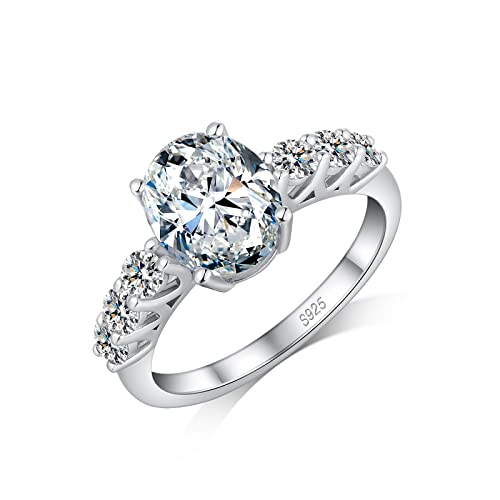 Damen Verlobungsring Silber 925 Mit Stein - Ehering Weißgold Breit Mit Diamant - Sterlingsilber Ring Größe 52 Damen Verlobungsring Silber 925 Mit Stein - Ehering Weißgold Breit Mit Diamant - Sterlingsilber Ring Größe 52 von jiamiaoi