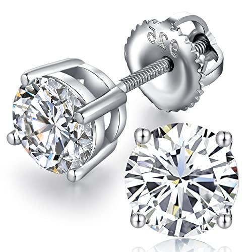 Männer Ohrringe Herren Ohrringe Silber 925 Mann Ohrstecker Herren Silber Diamant Ohrringe Herren Silber Ohrringe Stecker Echt Silber Zirkonia Ohrstecker Männer 4mm Ohrringe Mann von jiamiaoi