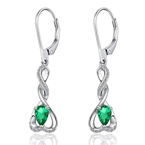 Ohrringe Silber 925 Hängend Modeschmuck Ohrringe Hängend Herz Ohrringe Infinity Ohrringe Silber Ohrringe Damen 925 Ohrringe Lang Hängend Weißgold Ohrringe Damen Ohrhänger Silber von jiamiaoi