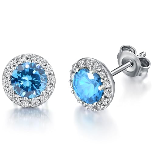 Ohrstecker Damen Ohrringe Silber 925 Halo Diamant Ohrringe Stecker Zirkonia Weißegold Ohrstecker Damen Ohrringe Silber 925 Halo Diamant Ohrringe Stecker Zirkonia Weißegold von jiamiaoi