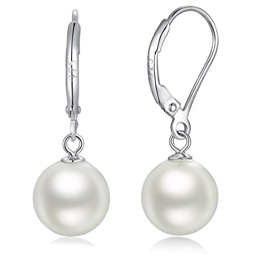 jiamiaoi Perlen Ohrringe Damen Silber Perlenohrringe Hängend Ohrringe mit Perlen Vergoldet Perlen Ohrhänger Ohrringe Silber Hängende Perlenohrringe Ohrringe Perlen Süßwasserperle 10MM jiamiaoi Perlen Ohrringe Damen Silber Perlenohrringe Hängend Ohrringe mit Perlen Vergoldet Perlen Ohrhänger Ohrringe Silber Hängende Perlenohrringe Ohrringe Perlen Süßwasserperle 10MM von jiamiaoi