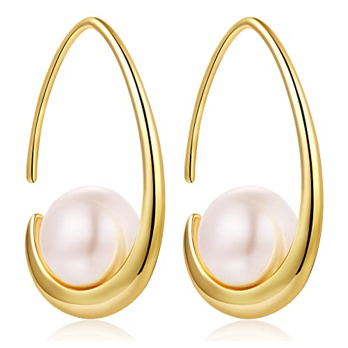 Perlen Ohrringe Gold Perlenohrringe Gold HäNgend Creolen Mit Perlen Goldene Ohrringe Damen Perlen Ohrringe Gold Perlenohrringe Gold HäNgend Creolen Mit Perlen Goldene Ohrringe Damen von jiamiaoi