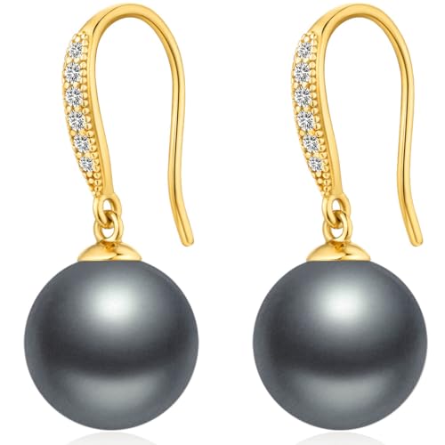 jiamiaoi Silber 925 Hängend Perlenohrringe mit Perle Schwarz Silber Ohrringe Damen jiamiaoi Silber 925 Hängend Perlenohrringe mit Perle Schwarz Silber Ohrringe Damen von jiamiaoi