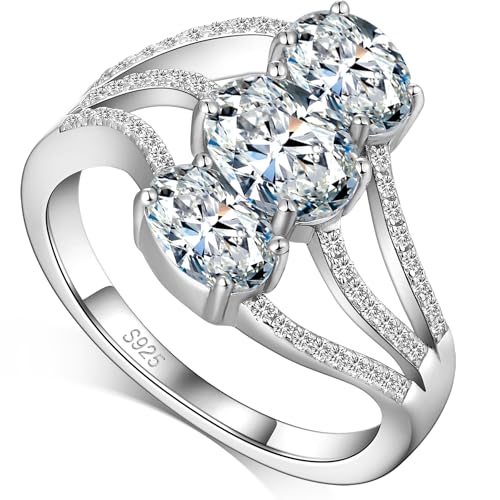Ring Silber 925 Damen Ringe Silber 925 größe 49 Verlobungsringe Damen Silber Ehering Weißegold Damen Breite Ringe aus 925 Sterlingsilber Damen Ringe Silber mit Stein Ehering Silber Damen Breit von jiamiaoi