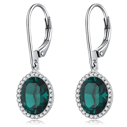 Smaragd Ohrringe Hängend Grün Tropfen Silber Zirkonia Tropfenohrringe Weißgold Diamant Damen Smaragd Ohrringe Hängend Grün Tropfen Silber Zirkonia Tropfenohrringe Weißgold Diamant Damen von jiamiaoi