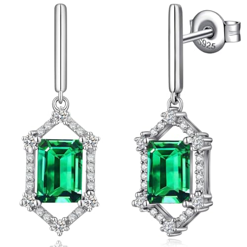 Ohrringe Zirkonia Hängend Damen Ohrringe Silber 925 Hängend Ohrhänger Silber Mit Stein Simuliert Diamant von jiamiaoi