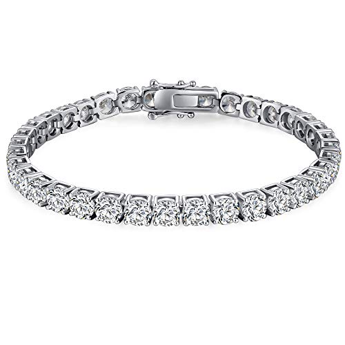 jiamiaoi Tennis Armband Damen 3mm Armband für Damen Zirkonia Tennis Bracelet Silber Deluxe Diamant Tennisarmband Weiße Gold Geschenk für Liebhaber Mama von jiamiaoi