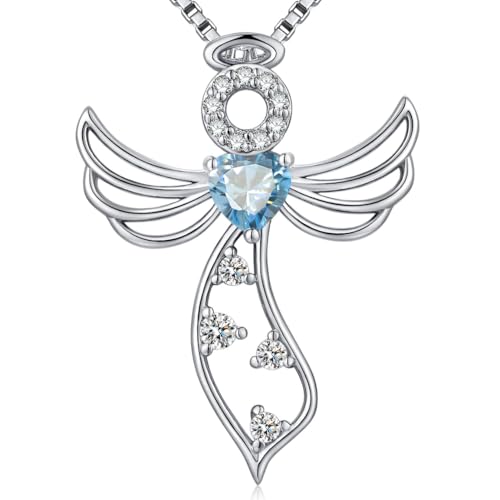 jiamiaoi Engel Kette Kreuz Kette Damen Anhänger Engelsflügel Halskette Silber Kreuz Unendlichkeit Kette von jiamiaoi