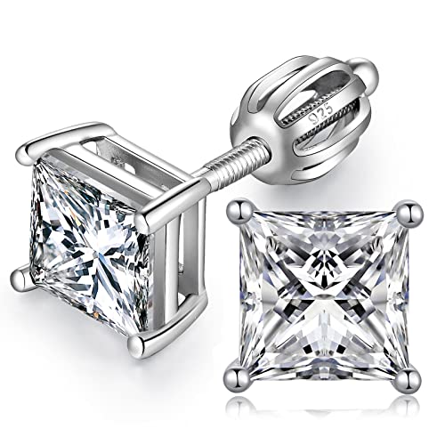 Ohrstecker Silber 925 Herren Ohrringe Silber Mann Diamant Ohrstecker Zirkonia Weißgold Ohrringe Herren Nickelfrei Ohrring Stecker von jiamiaoi