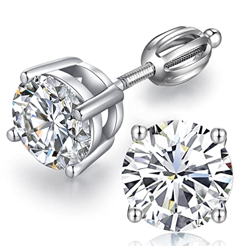 Männer Ohrringe Silber Herren Ohrringe Silber 925 Herren Ohrstecker Echt Silber Ohrringe Diamant Stecker Herren Ohrringe Viereckig Magnet Ohrringe Herren Zirkonia Ohrstecker Ohrringe Herren 5mm von jiamiaoi