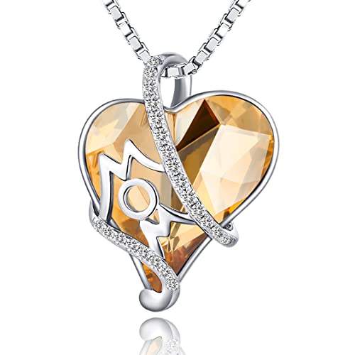 jiamiaoi Herz Kette für Mutter Weißgold Kette Damen Herz Anhänger Halskette Herz Silberkette mit Anhaenger Herz Damen Halskette Herz Silber Herzkette herzanhänger Geschenk für Damen von jiamiaoi