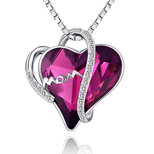 jiamiaoi Kette Herz Amethyst Halskette Silber Herz Anhänger Diamant Herz Kette Weißgold Anhaenger Herz Silberkette mit Anhänger Kette Herz Gold Damen Kette mit Herz Geschenk für Damen von jiamiaoi