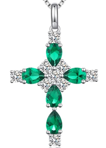 jiamiaoi Kreuz Kette Damen Kette Silber 925 Kreuz Anhänger Halskette Kreuzkette Silber Damen Silberkette mit Kreuzanhänger Weißgold von jiamiaoi