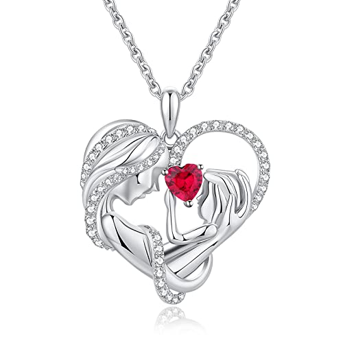 jiamiaoi Mutterkette Geschenk für Mutter Ich liebe dich Mama Halskette Muttertag, Mütter Tag Geschenke Mama Sterling Silber Schmuck von jiamiaoi