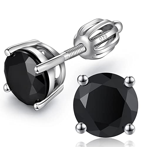 Ohrringe Schwarz Männer Ohrringe Herren Ohrstecker Schwarz Silber Ohrringe Schwarz Herren Schwarze Ohrringe Silber Diamant Ohrstecker Schraube Ohrringe Stecker Schwarz Herren 6mm Magnet Ohrringe 7mm von jiamiaoi