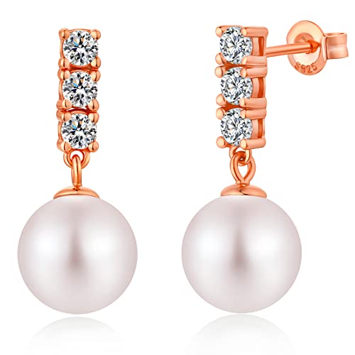 jiamiaoi Perlenohrringe Rosegold Ohrringe Hängend Perlenohrringe Silber 925 Hängend Ohrringe Rosegold Perle jiamiaoi Perlenohrringe Rosegold Ohrringe Hängend Perlenohrringe Silber 925 Hängend Ohrringe Rosegold Perle von jiamiaoi