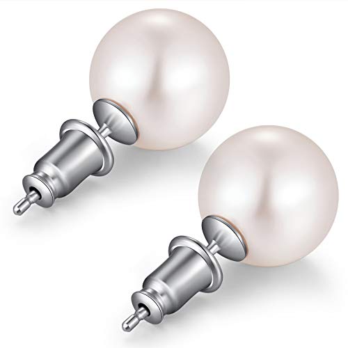 Jiamiaoi Perlenohrringe Silber 925 - Weiße Süßwasser Perlenstecker für Damen - Ohrstecker Mit Perlen für Weihnachten Jiamiaoi Perlenohrringe Silber 925 - Weiße Süßwasser Perlenstecker für Damen - Ohrstecker Mit Perlen für Weihnachten von jiamiaoi