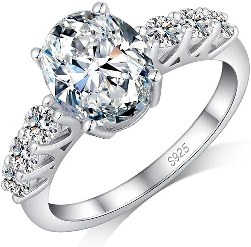 jiamiaoi Ringe Damen Silber 925 größe 59 Verlobungsringe Damen Silber Ringe 925 Frauen Braut Ring Weißgold Eheringe Damen Hochzeit Ringe mit Edelstein Versprechen Ring Damen Ringe mit Edelstein von jiamiaoi