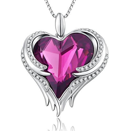 jiamiaoi Kette Herz Amethyst Halskette Silber Herz Anhänger Diamant Herz Kette Weißgold Anhaenger Herz Silberkette mit Anhänger Kette Herz Gold Braut Herz Kette Hochzeit Verlobung von jiamiaoi