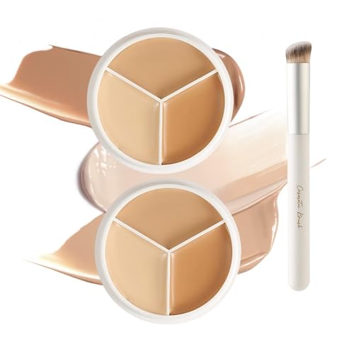 Colored Clay CC Undereye Corrector, Full Coverage Color Corrector for Dark Circles, Full Coverage Concealer with Brush, Under Eye Hydrating Concealer for Women (2 Pc, 12g) von jiangshan