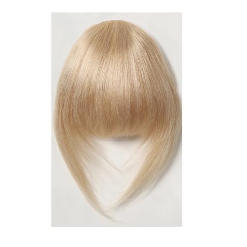 100% Echthaar-Fransen-Pony-Clips in Echthaar, 3D-Air-Fransen-Pony-Haarteile for Frauen mit dünner werdendem Haar(Golden) von jianguohairsss
