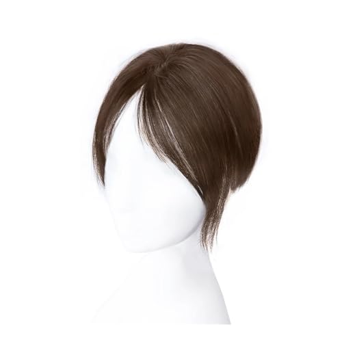 Natürliche Stirn Gefälschte Fransen Haare Pony Perücke for Frauen Haarteile Kopf Vorhang Geformt Bang Synthetische Perücke(Light brown) von jianguohairsss