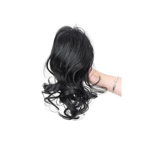 Ponytail Extension 12" Claw Clip in Pony Tails Hair Extensions Curly Wavy Synthetic Drawstring Ponytail Hair pieces for Women Girls(2) von jianguohairsss