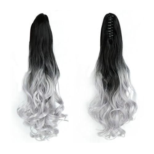 Ponytail Extension 22" Long Curly Claw Ponytails for Women Fluffy Tail Fake Hair Natural Hairpieces for Wedding Party Daily Use(1BT3904) von jianguohairsss