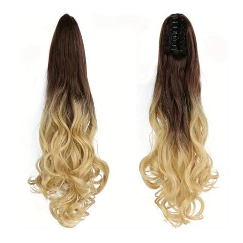 Ponytail Extension 22" Long Curly Claw Ponytails for Women Fluffy Tail Fake Hair Natural Hairpieces for Wedding Party Daily Use(4T22) von jianguohairsss