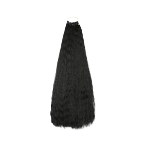 Ponytail Extension 22 Zoll glatte Yaki-Haarverlängerungen, Kunsthaar for schwarze Frauen (6 Stück)(Jet black) von jianguohairsss